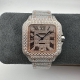 Cartier Santos 9015 full diamonds, small diamonds and large diamonds are availa