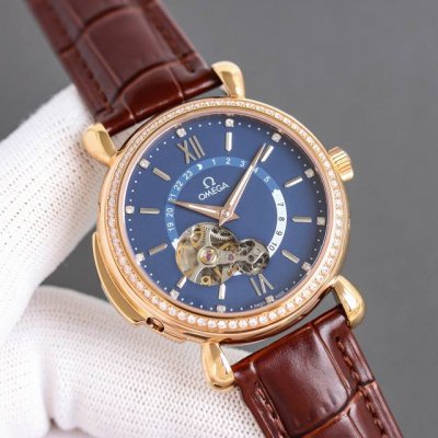 Omega Omega Trendy New Men's Full Diamond Inlaid Watch Equipped With Fully Autom