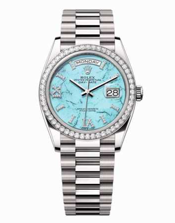 Rolex Turquoise Limited Edition Day-Date Oyster Perpetual 40mm Mechanical Watch. - Click Image to Close