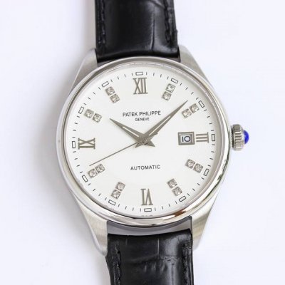 White-Gold Patek Philippe Geneva Men's Vintage Series Watch, 3D Carved Dial, The