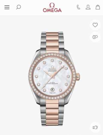 A stylish quartz watch for women, the Omega Seamaster Aqua Terra 150 Master Chro - Click Image to Close