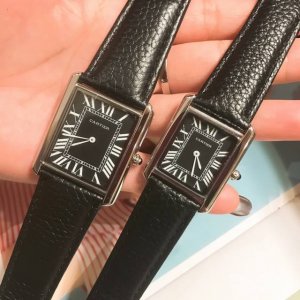 Lychee Grain Leather Belt Cartie.R Tank Mc Series Couple Watch Is Very Exquisite