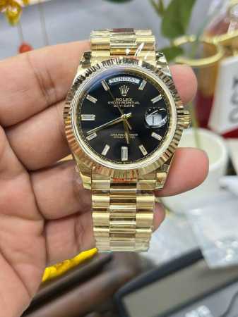 Rolex Day-Date 40Mm Black Rock Sugar Dd 1 Sapphire Mirror Calendar 2.5X Magnifyi - Click Image to Close