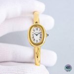 Sincere work! Cartier "Bathtub" gold bracelet watch! This series of rounded and