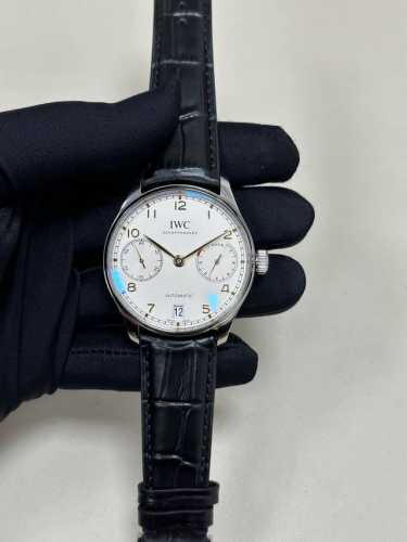 Zf IWC Portuguese Seven Days Series 42mm White Shell Gold Needle Model Equipped