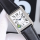 Light Diamond 1110Tw Factory Cartier Tank Series Mechanical Men's Steel Case St