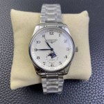 Longines Master Moon Phase Case Made Of 316L Stainless Steel, Flawless And Metic