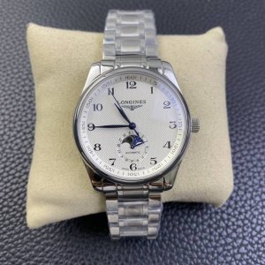 Longines Master Moon Phase Case Made Of 316L Stainless Steel, Flawless And Metic