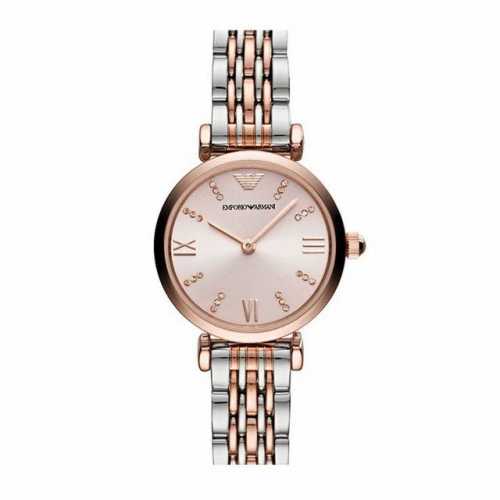 Armani Winter Hit, Rose Gold Pink Dial. Steel Strap Women's Watch. Model Ar11223