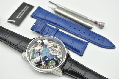 New Arrival Jacob & Co Czech Leopard Nk1 Celestial Art Tourbillon Panda Watch. N
