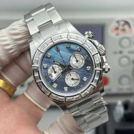 700 ppm Hidden Bamboo Diamond Daytona uses real Moissanite diamond bezel and bui - Click Image to Close