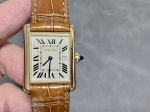 New Model Original Tank Small Gold Watch With Gold-Plated Case. Large Size: 33.7