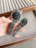 Platinum Longines Couple's Watch, Original Imported Quartz Movement, 316L Stainl