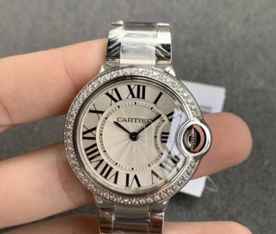 Cartier Blue Balloon Women's Watch with Diamond Bezel 33mm Very beautiful diamon