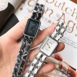 Chanel Chanel small leather belt braided watch strap net celebrity style exquisi