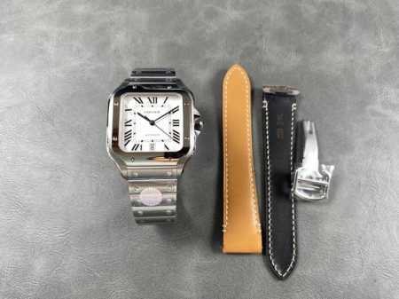 J12 Factory P, I.E., Bv Men's Large - Cartier Santos Case: 316 Material Dial: Lu - Click Image to Close