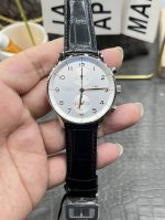 Iwc Portuguese Chronograph White Dial Gold Stud Solid Case 41Mm X 13Mm Custom Ed