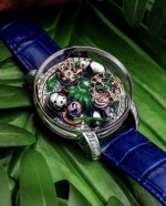 Jacob & Co Czech Leopard Celestial Art Tourbillon Panda Watch. It Vividly Displa
