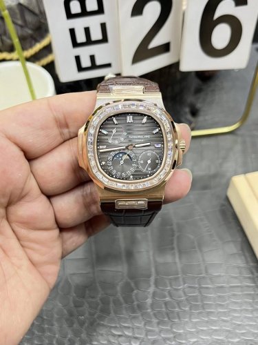 Ppf Patek Philippe V3 Edition Nautilus President 5712 Rose Gold Diamond Bezel Ed
