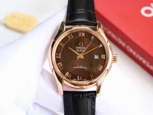 Gold+20Omega-Omega De Ville series men's mechanical watchFully automatic mechani