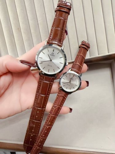 Platinum 300 Classic Omega Couples Watch Dual Calendar Original Imported Quartz