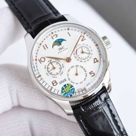 White case, rose case Gr New IWC Portuguese Perpetual Calendar Watch, the most c - Click Image to Close