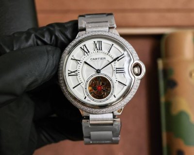 Cartier Cartier Fully Automatic Mechanical First Layer Calfskin Arched Blue Ligh