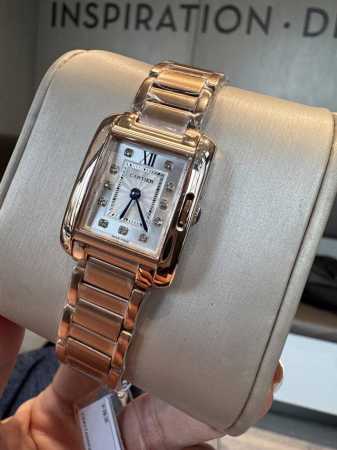 White Steel and Gold Cartier British Tank Series Tank Anglaise Collection Classi - Click Image to Close