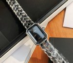 Charming old-time Chanel vintage-style sugar cube watch has a high-end texture a