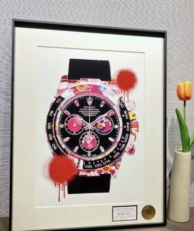 Title: Rolex Spray Paint Image Size: 45x32cm Framed Size: 57.5x44.5cm Limited E