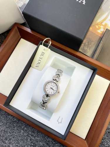 Bulova Women's Watch 96X136 Crystal Heart-Shaped Bracelet Watch Bulova is renown