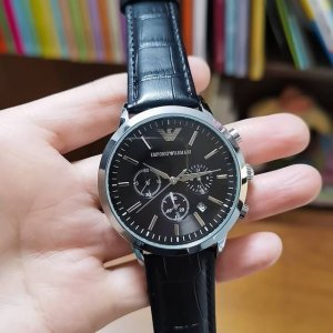 White All Black 80 Emporio Armani Elegant Men's Watch Multi-Function Quartz Move