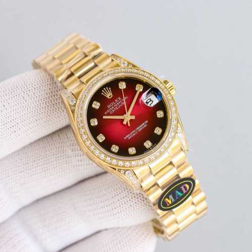 Madparis Datejust 31mm Dazzling Colored Diamonds! Add a touch of color to the wo