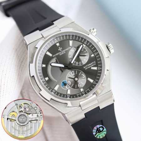 Leather Steel 3510 9F Factory New Vacheron Constantin Vc Overseas 47450 Upgraded - Click Image to Close