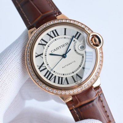 Cartier 18K gold watch, Cartier Rw1 Blue Balloon series, men's, 42mm mechanical,