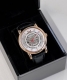 Armani Ar60009 Gold Hollow Transparent Leather Automatic Mechanical Watch! Hollo