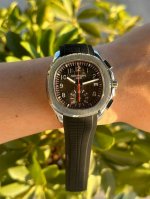 Exclusive Real Shot Patek Philippe 5968A-001 Integrated Chronograph Movement The