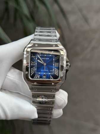 Exclusive Real-Life Photos Cartier Santos Series Top-Tier Replica Version Swiss - Click Image to Close