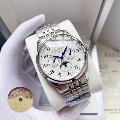 White Case Rose Gold 700 Steel Band +20 Longines Master Multifunctional Watch Wi
