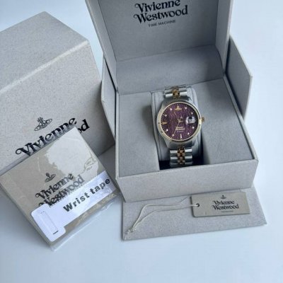 viviennewestwoodthe Queen Mother Purple Embossed Dial With Saturn Elements Qu