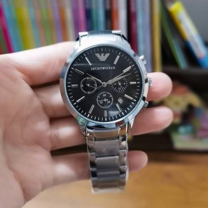 White All Black Emporio Armani Elegant Men's Watch Multi-Function Quartz Movemen