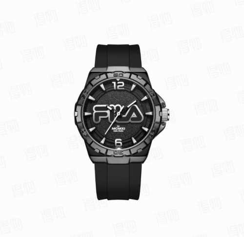 Fila watch with quartz movement, black dial, unisex, luminous design, simple and