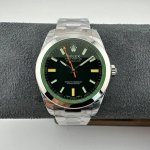 Vs factory, Milgauss series, 1 0 lightning needle green glass 904L highest versi