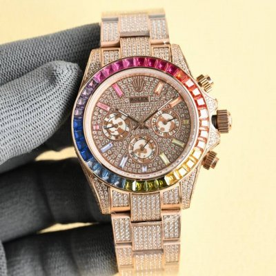 White Gold +50 European Edition, Full Diamond Daytona Rolex Full Diamond Series,