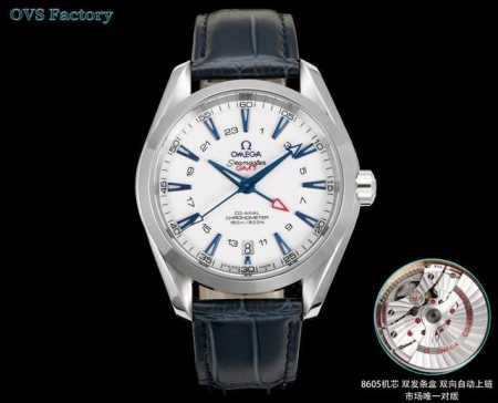 White-gold steel strap +100. Ovs Seamaster 150M GMT equipped with a new 1:1 int - Click Image to Close