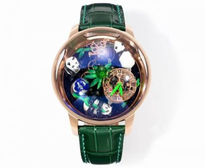 Jacob & Co's Czech Leopard Celestial Art Tourbillon Panda Watch vividly depicts Jacob & Co's Czech Leopard Celestial Art Tourbillon Panda Watch vividly depicts