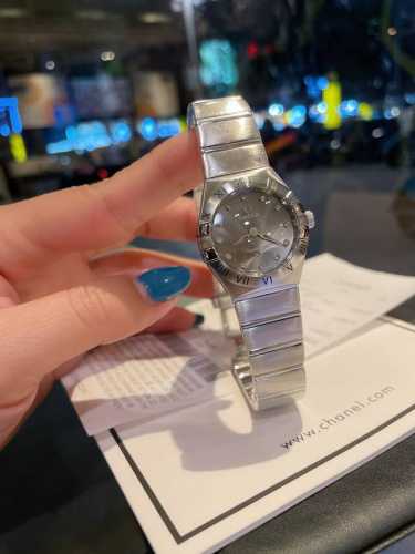 The new 2018 Omega Constellation series watch with a brand-new colored dial inje