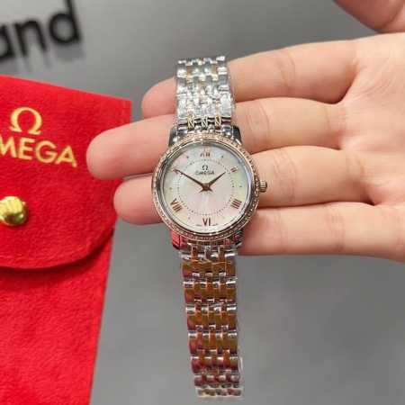 Gold Diamonds + 30 Taiwan Factory Omega De Ville Quartz Series Watch with Red G - Click Image to Close
