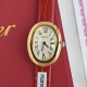 Rose gold watch head with red crocodile leather strap. The bright red color and