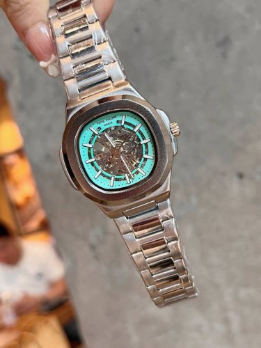 Steel Band Patek Philippe Skeleton Mechanical Movement Contains The Highest Qual